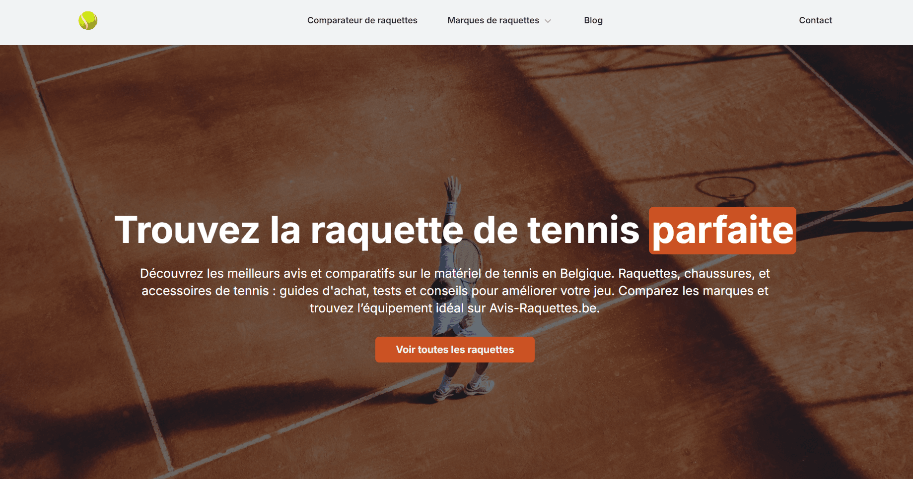 Comparateur raquettes tennis - Screenshot 1